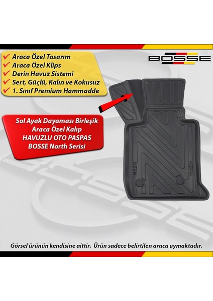 Bmw X1 Paspas Araca Özel 2009-2015 Derin Havuzlu Bosse North Serisi fiyatları