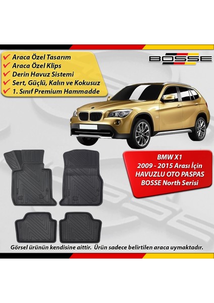 Bmw X1 Paspas Araca Özel 2009-2015 Derin Havuzlu Bosse North Serisi fırsatları
