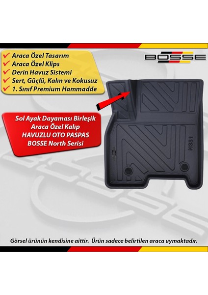 Chery Tiggo 8 Pro Paspas Araca Özel 2020 Sonrası 7 Koltuk Avantgard Derin Havuzlu Bosse North Seri fiyatları