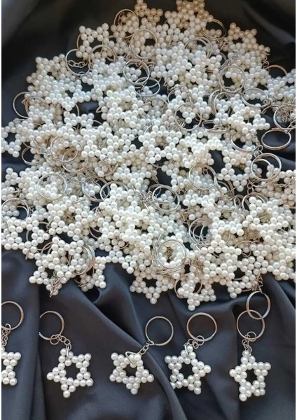 10 Adet Inci Yıldız Anahtarlık | Düğün, Kına, Söz