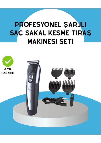 Ergonomik Profesyonel Tıraş Makinesi Saç Sakal Kesme ve Düzeltme