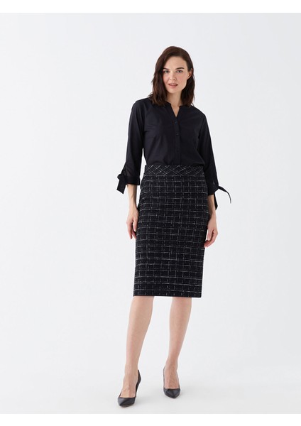 Yeni Sezon Dar Fit Desenli Kadın Etek
