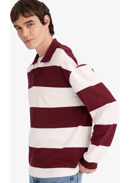 Boxy Fit Polo Yaka SWEATSHIRT G5091AX25WN