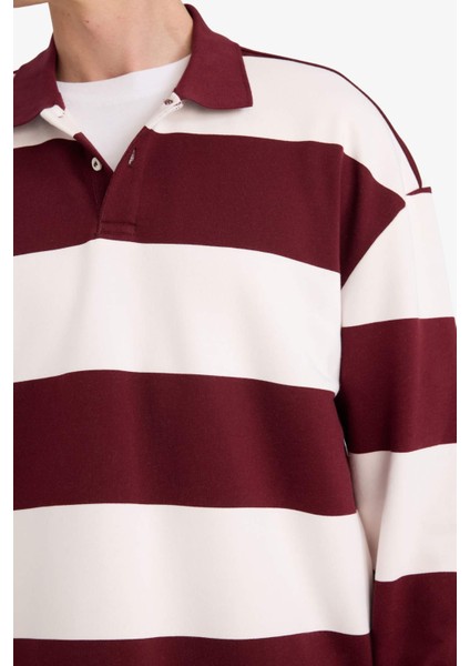 Boxy Fit Polo Yaka SWEATSHIRT G5091AX25WN fırsatları