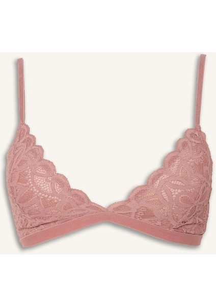 Dantelli Simli Kapsız Pedsiz Balensiz Triangle Bra F5037AX25WN