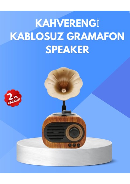 Retro Tasarımlı Mini Bluetooth Hoparlör ve Fm Radyo Çoklu Medya