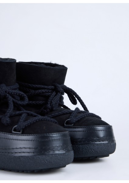 %60 Kuzu Derisi, %40 Inek Derisi Siyah Kadın Kar Botu Classıc2 indirimleri