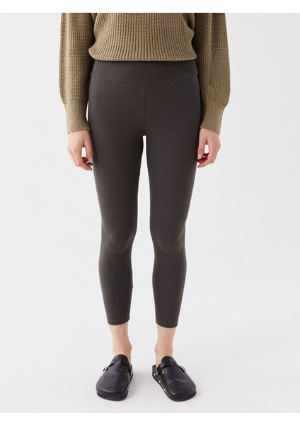 Yeni Sezon Kadın Beli Lastikli Düz Tayt fiyatları