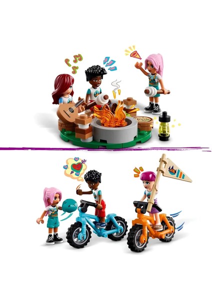 LEGO Friends Macera Kampı Şirin Kulübeler 42624 modelleri