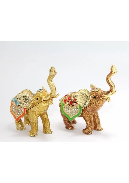 Swarovski Taşlı Tekli Fil Figürü Model 2