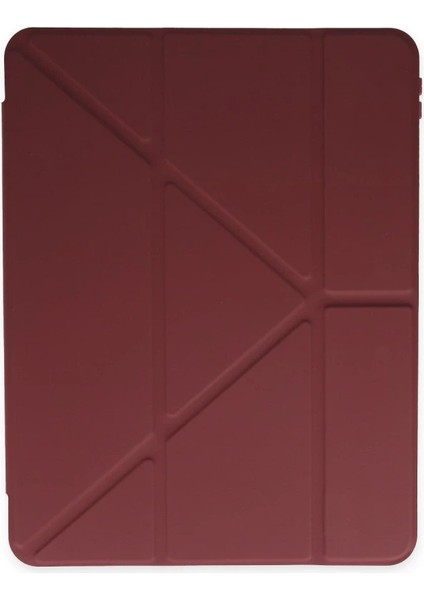 Samsung Galaxy P610 Tab S6 Lite 10.4 Kılıf Kalemlikli Mars Tablet Kılıfı - Mürdüm modelleri
