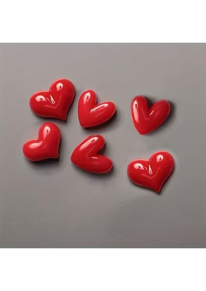 Dekoratif 6 Adet Güçlü Kalp Şeklinde Buzdolabı Magneti Fotoğraflar, Notlar Için Dekoratif Buzdolabı Magnetleri Mıknatısları Buzdolabı Süsü Sevgililer Günü Hediyesi