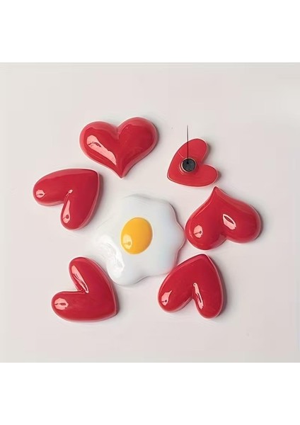 Dekoratif 6 Adet Güçlü Kalp Şeklinde Buzdolabı Magneti Fotoğraflar, Notlar Için Dekoratif Buzdolabı Magnetleri Mıknatısları Buzdolabı Süsü Sevgililer Günü Hediyesi modelleri
