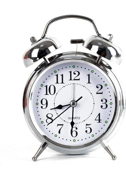 Gümüş Renk Metal Çalar Masa Saati fiyatları