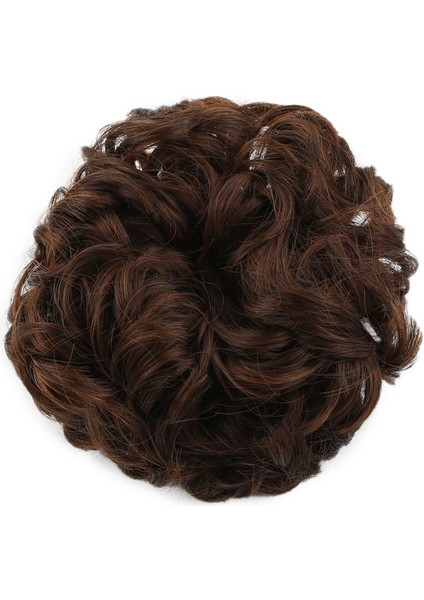 Yoğun Saçlı Lastikli Topuz Toka / Kahve Karamel fiyatları