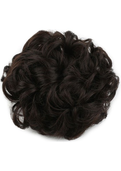 Yoğun Saçlı Lastikli Topuz Toka / Kahverengi fiyatları