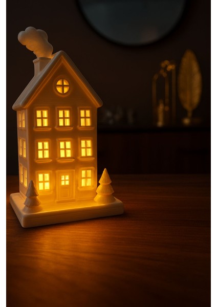 Yıl Başı Ruhu Evinizde! LED 3D Işıklıbaskı Dekoratif Kış Evi-Esbo Design