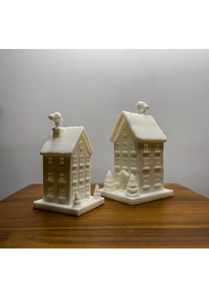 Yıl Başı Ruhu Evinizde! LED 3D Işıklıbaskı Dekoratif Kış Evi-Esbo Design modelleri