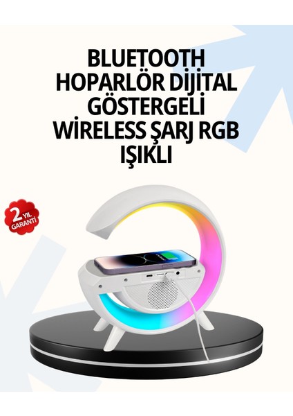 15W Hızlı Şarj Destekli LED Atmosfer Işığı ve Alarm Fonksiyonlu Lamba