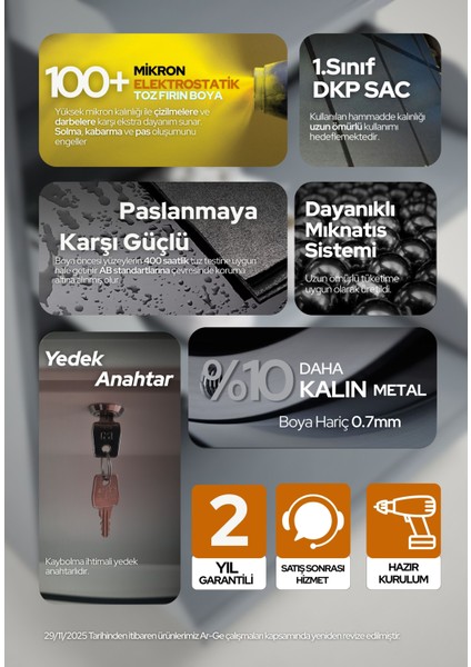 Kilitli 4'lü Metal Ayakkabılık - Açık Gri indirimleri