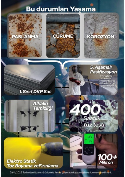 Kilitli 5'li Metal Ayakkabılık - Beyaz fırsatları