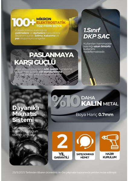 4'lü Metal Ayakkabılık - Açık Gri indirimleri