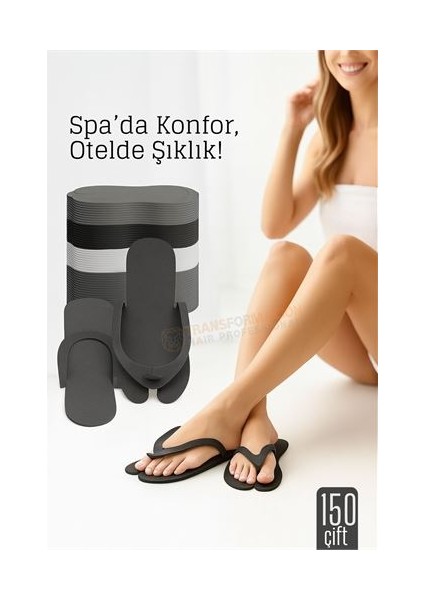 Spa Otel Pedikür Terliği 150 Çift 2 mm Kalınlık