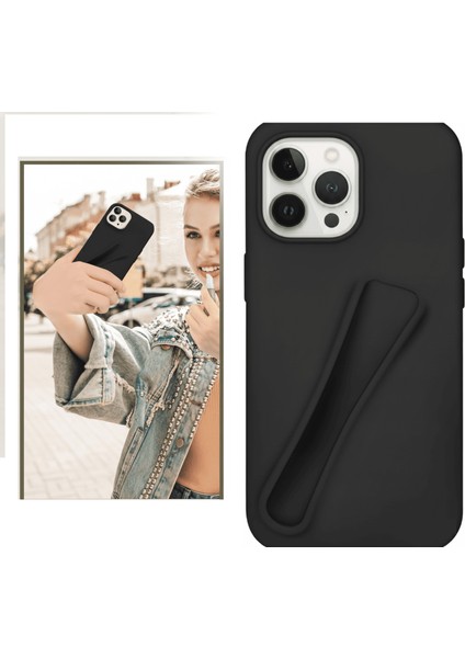 16 Pro Max Lip Gloss Kılıf Siyah