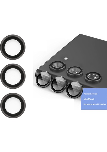 Galaxy S23 Kamera Lens Koruyucu Siyah