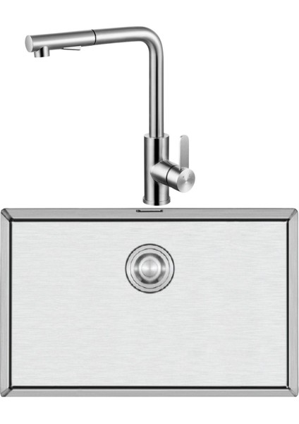 Stella 4454 Pvd Inox 50×40 El Yapımı Eviye-Attivo 4070 Inox Spralli̇ Batarya Seti