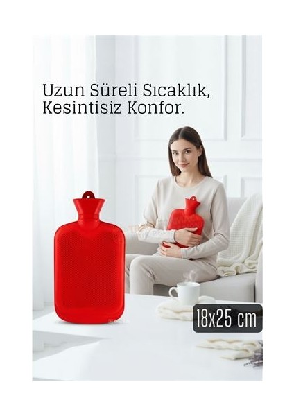 Kauçuk Sıcak Su Torbası –18X25 cm Termofor | Termal Torba