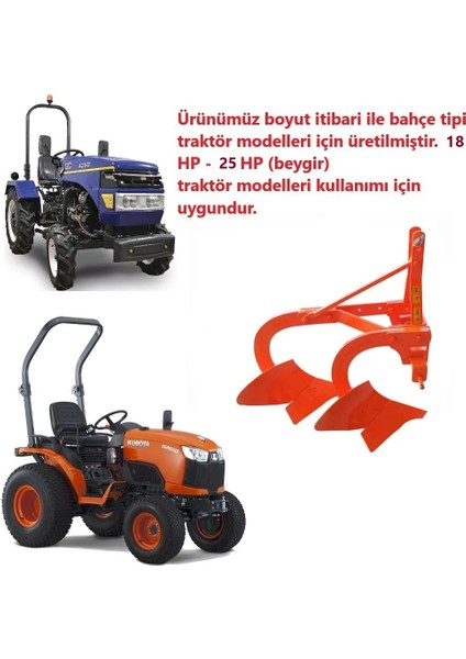 Bahçe 2'li Mini Pulluk