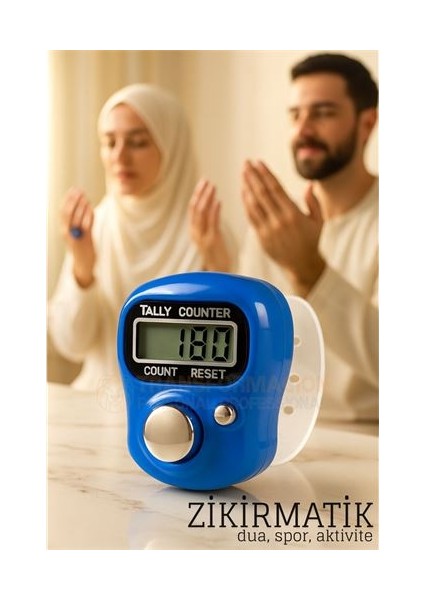 Zikirmatik Dijital Parmak Sayacı Sıfırlanabilir 5 Haneli LCD Ekran