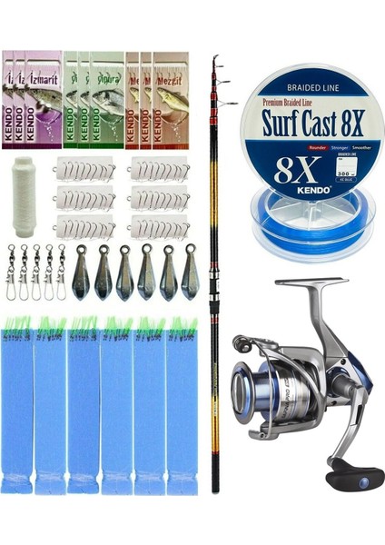 Yekoutdoor Okuma Surf Kamışı Olta Seti Okuma Savant Surf 420 cm Surf Kamışı&okuma Safina Pro 8000 Olta Makinesi