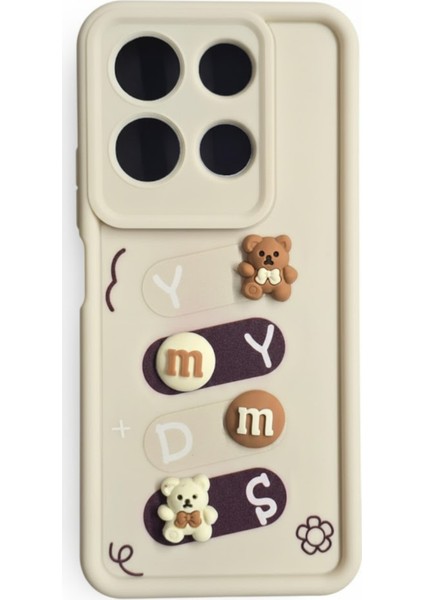 Redmi Note 13 Pro 5g/4g Uyumlu Kılıf Beyaz Renk Ayıcık Figürlü 3D Kamera Korumalı Darbe Emici Yumuşak Silikon Kapak fırsatları