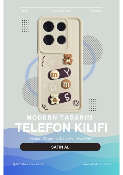 Redmi Note 13 Pro 5g/4g Uyumlu Kılıf Beyaz Renk Ayıcık Figürlü 3D Kamera Korumalı Darbe Emici Yumuşak Silikon Kapak indirimleri