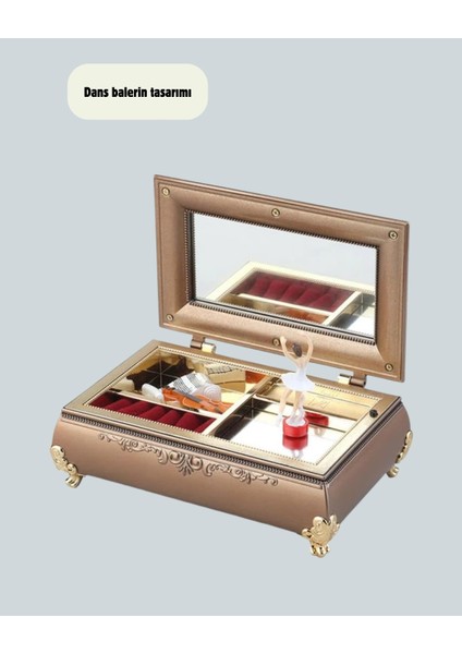 Balerinli Müzikli Takı Kutusu Piyano Tasarım Kız Çocuk Hediyelik fırsatları