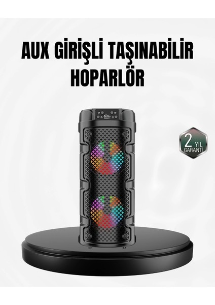 Kablosuz Stereo Hoparlör USB + Sd Kart + Aux Destekli Bluetooth 5.0