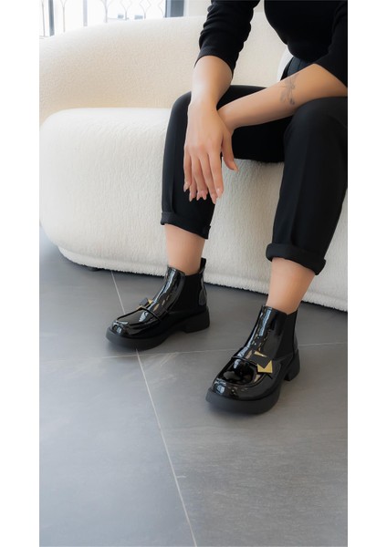 Coleen Ön Ithal Toka Deyalı Kadın Bot Siyah modelleri