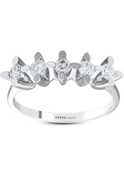 0.75 Karat Pırlanta Beştaş Yüzük modelleri