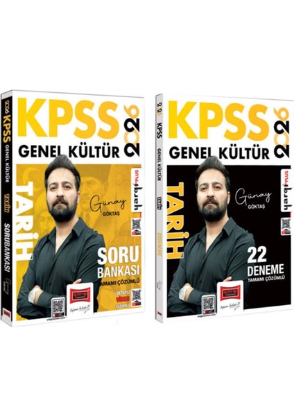 Yargı Yayınları 2026 Kpss Genel Kültür Tarih Tamamı Çözümlü Soru Bankası ve Deneme Seti 2 Kitap