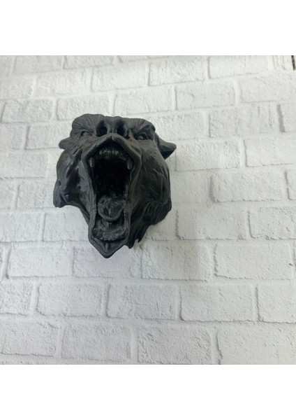 Dekoratif Siyah Ayı Duvar Heykeli Asılabilir Hediyelik 25X19 cm fiyatları