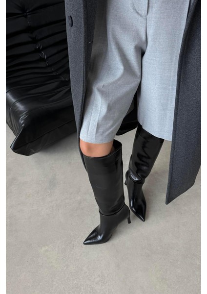 Ponnie Sivri Burun Kadın Çizme Siyah fiyatları