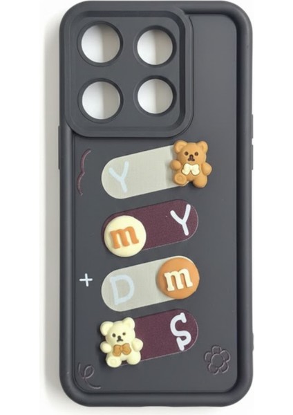 Redmi Note 13 Pro 5g/4g Uyumlu Kılıf Siyah Renk Ayıcık Figürlü 3D Kamera Korumalı Darbe Emici Yumuşak Silikon Kapak fırsatları