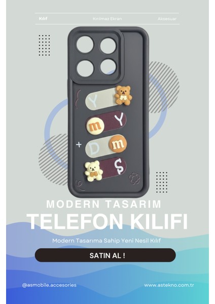 Redmi Note 13 Pro 5g/4g Uyumlu Kılıf Siyah Renk Ayıcık Figürlü 3D Kamera Korumalı Darbe Emici Yumuşak Silikon Kapak indirimleri