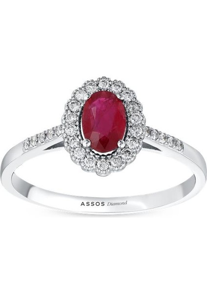 0.20 Karat Yakut Taşlı Pırlanta Fantezi Yüzük