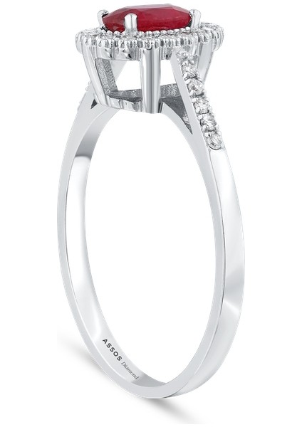 0.20 Karat Yakut Taşlı Pırlanta Fantezi Yüzük fiyatları