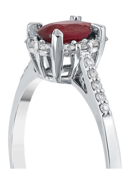 0.22 Karat Yakut Taşlı Pırlanta Yüzük indirimleri