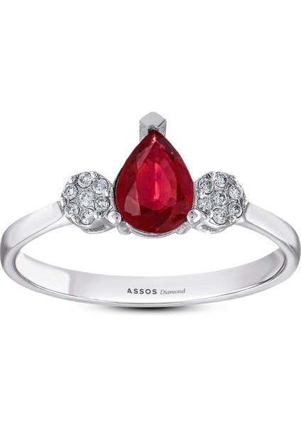 0.08 Karat Yakut Taşlı Pırlanta Yüzük modelleri