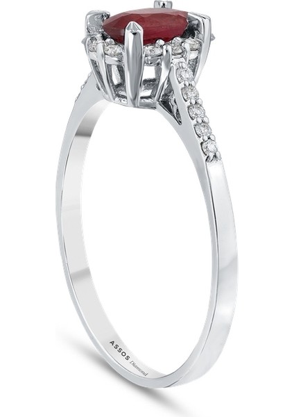 0.16 Karat Yakut Taşlı Pırlanta Yüzük fiyatları